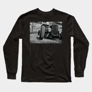 1931 Ford Model A, Hot Rod - black white Long Sleeve T-Shirt